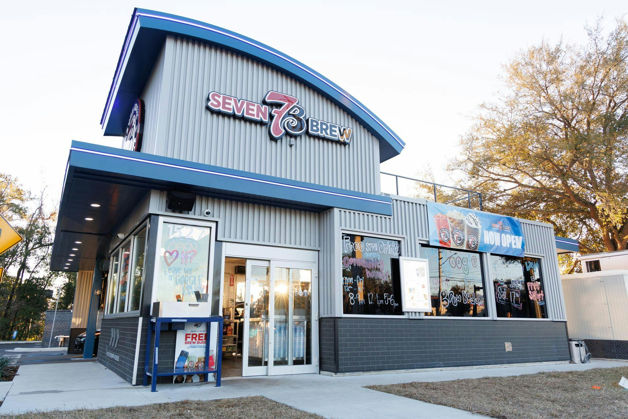 The outside of 7 Brew Coffee in Gainesville, Fla., Friday, Jan. 16, 2026.