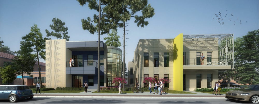 Above are the projected exterior designs for the IBC (left) and La Casita.