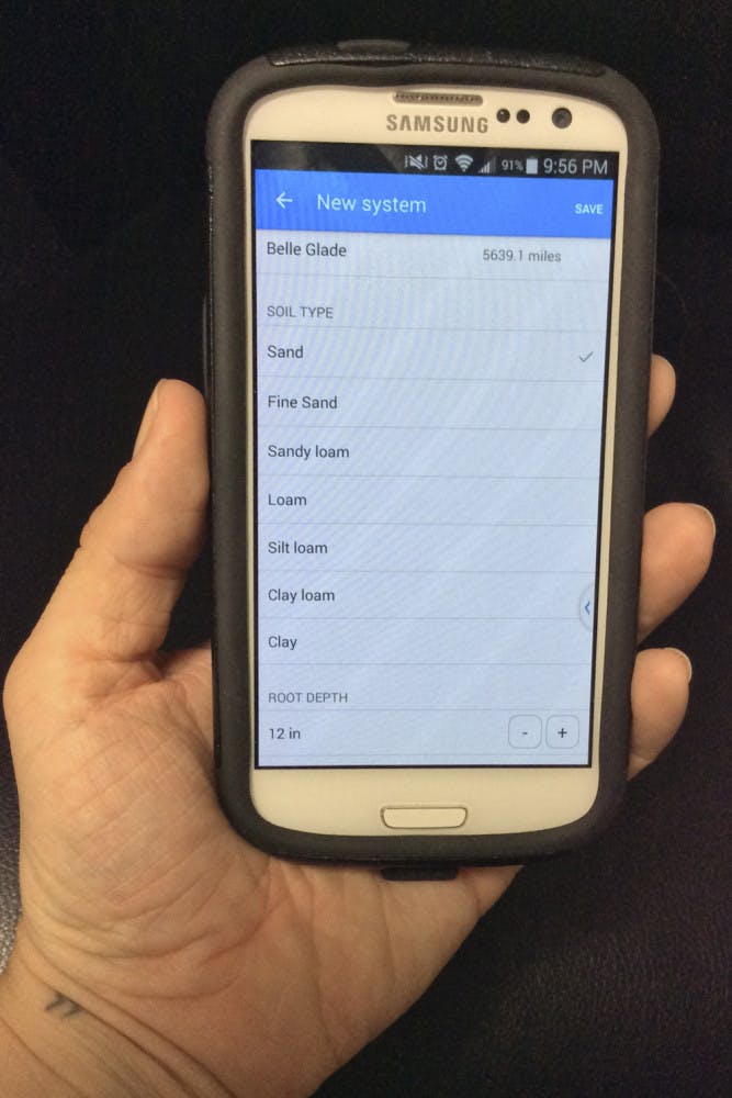 The Smart Irrigation Turf smartphone app, created by UF’s Institute of Food and Agricultural Sciences, generates irrigation schedules for homeowners after they input information about the property.