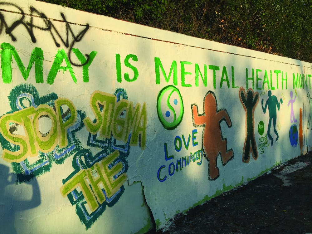 <p dir="ltr"><span>The mural painted on the 34th Street Wall in honor of Mental Health Awareness Month by local group AnARTists signifies the organization’s belief that “Art Heals.” One of the organization’s goals is to stop the stigma behind mental illness.</span></p>