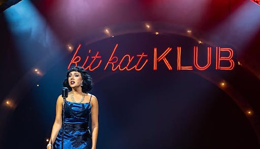 Larson playing Sally Bowles in UF’s 2022 production of “Cabaret.”