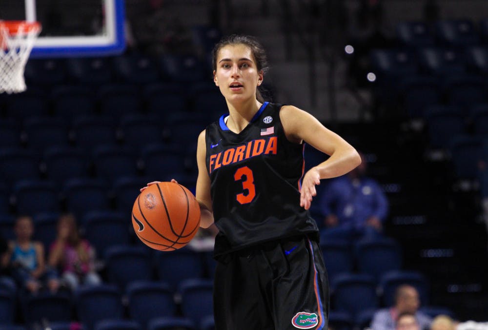 Florida guard Funda Nakkasoglu scored 17 points in Florida's 74-69 victory over Marshall on Sunday at the O'Connell Center.