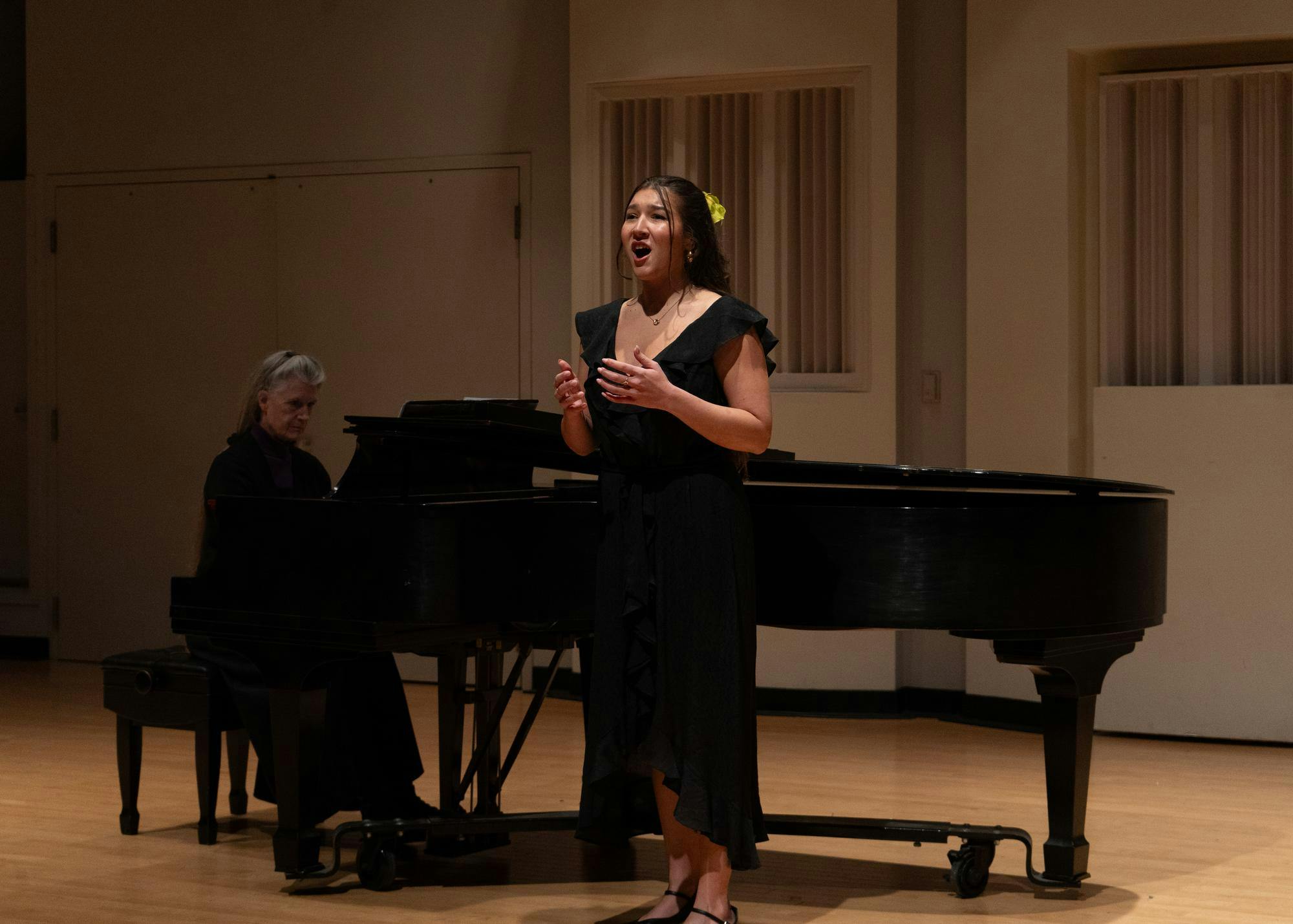 Marbella Deininger sings at the University of Florida School of Music for the Resonance Festival in Gainesville, Fla., Tuesday, Jan. 27, 2026.