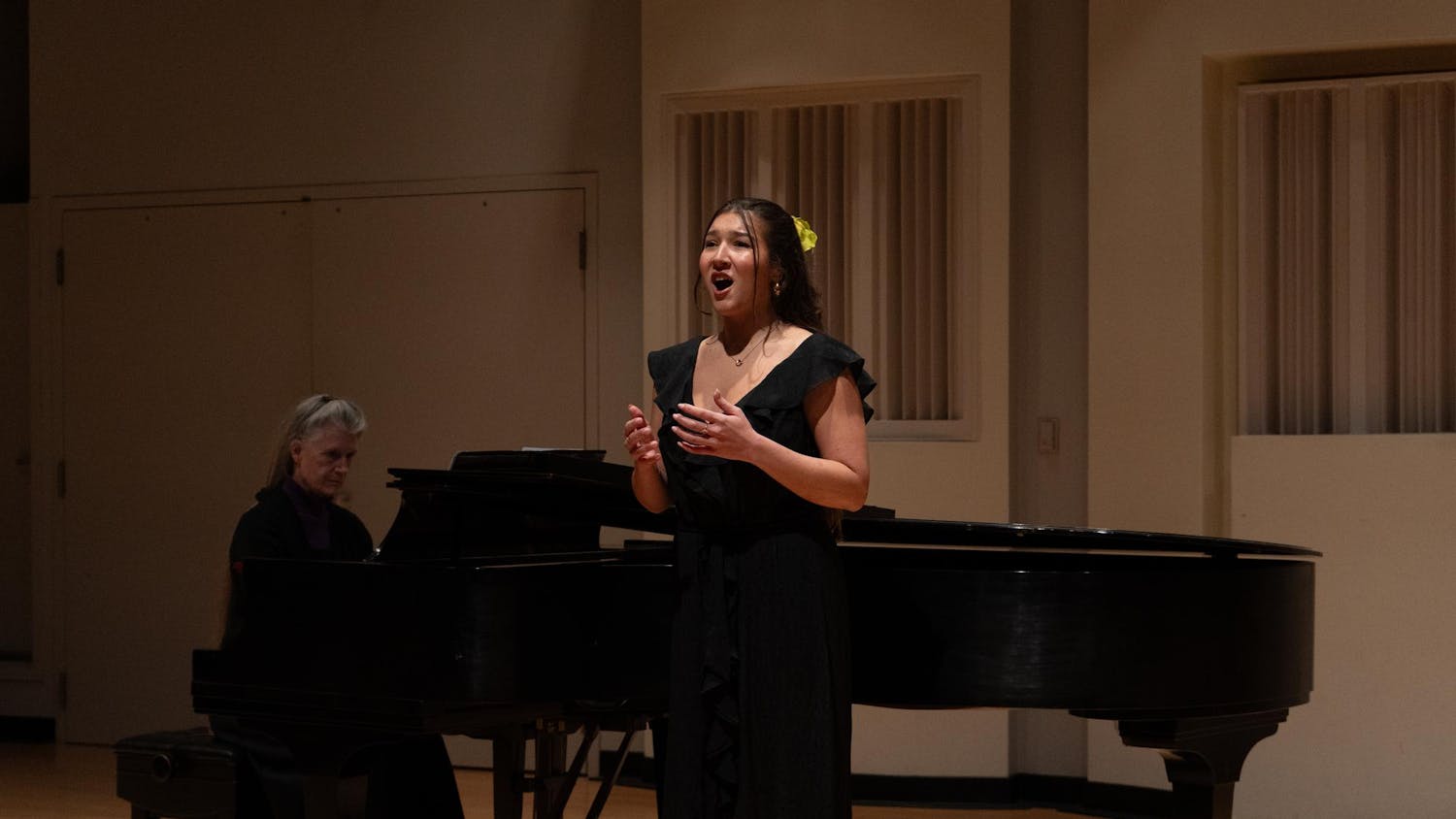 Marbella Deininger sings at the University of Florida School of Music for the Resonance Festival in Gainesville, Fla., Tuesday, Jan. 27, 2026.