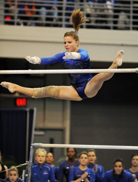 Sophomore gymnast Mackenzie Caquatto won her second straight bars title last Friday with a 9.9.