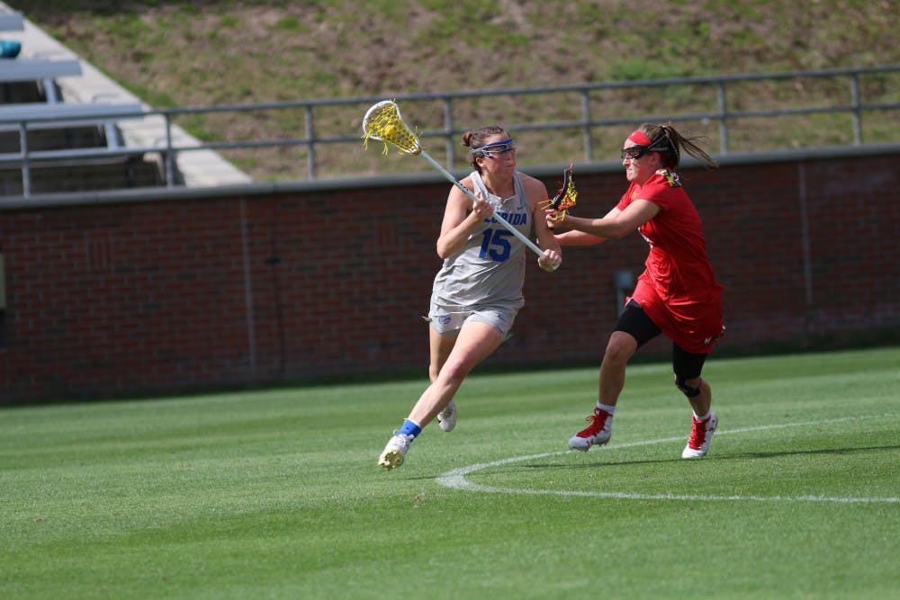 Freshman attacker Grace Haus scored four goals on five shots Wednesday against Jacksonville. 