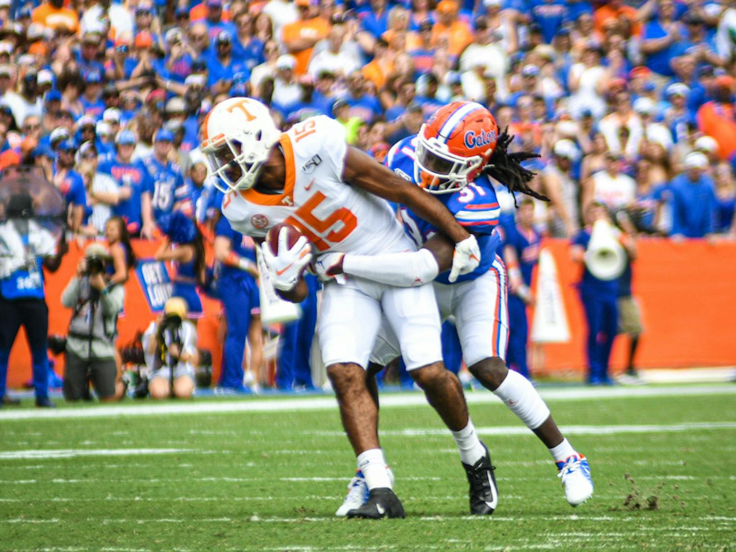 The Florida defense forced four turnovers against Tennessee.
