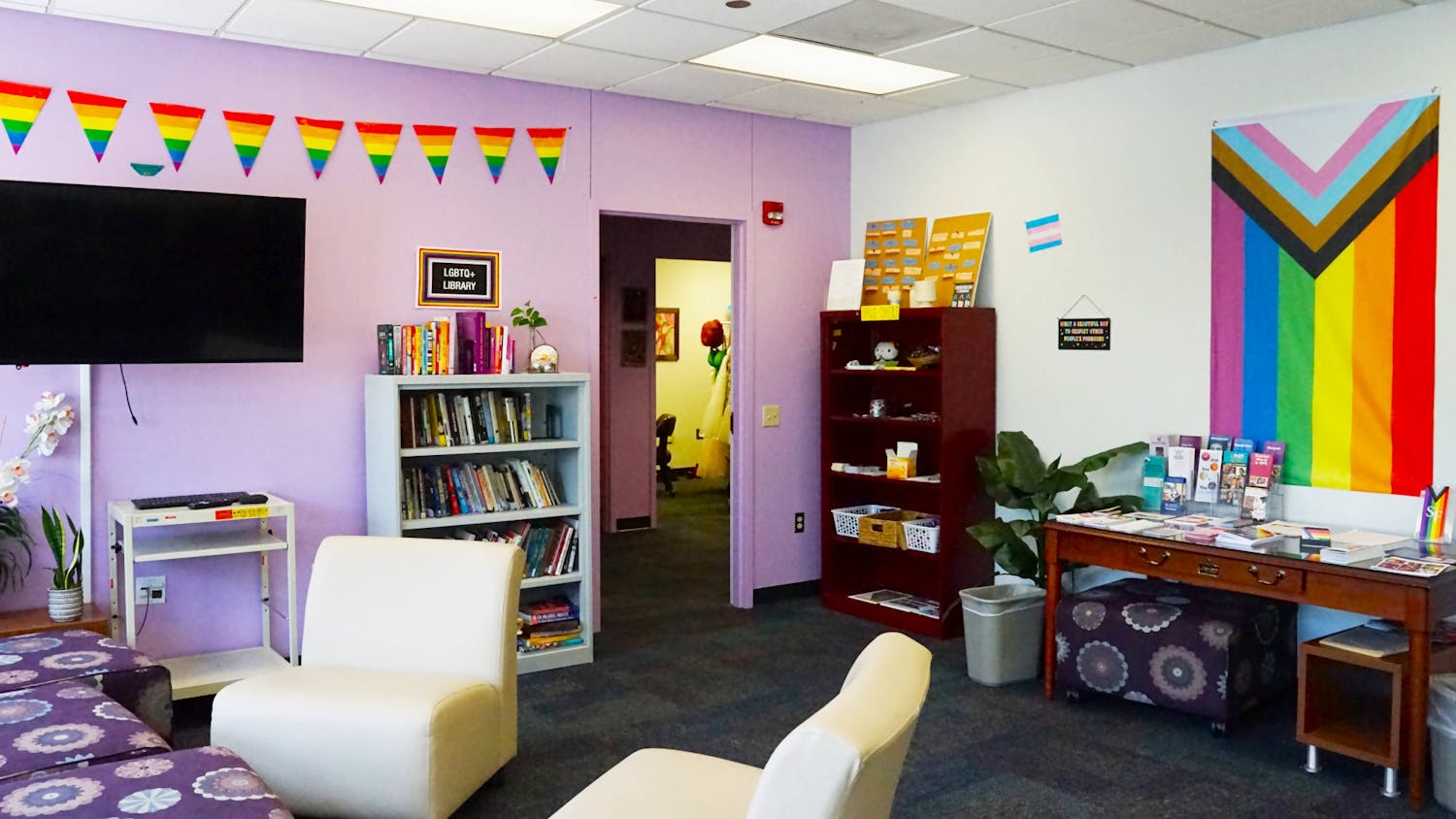 Santa Fe students have access to books, health &amp; wellness brochures and personal hygiene products at the college’s LGBTQ+ Resource Center seen on Tuesday, June 6, 2023. 