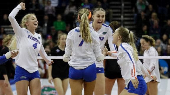 The Florida volleyball team is one win away from its first NCAA title in program history. It will take on Nebraska in the national championship match on Saturday at 9 p.m. in Kansas City, Missouri.