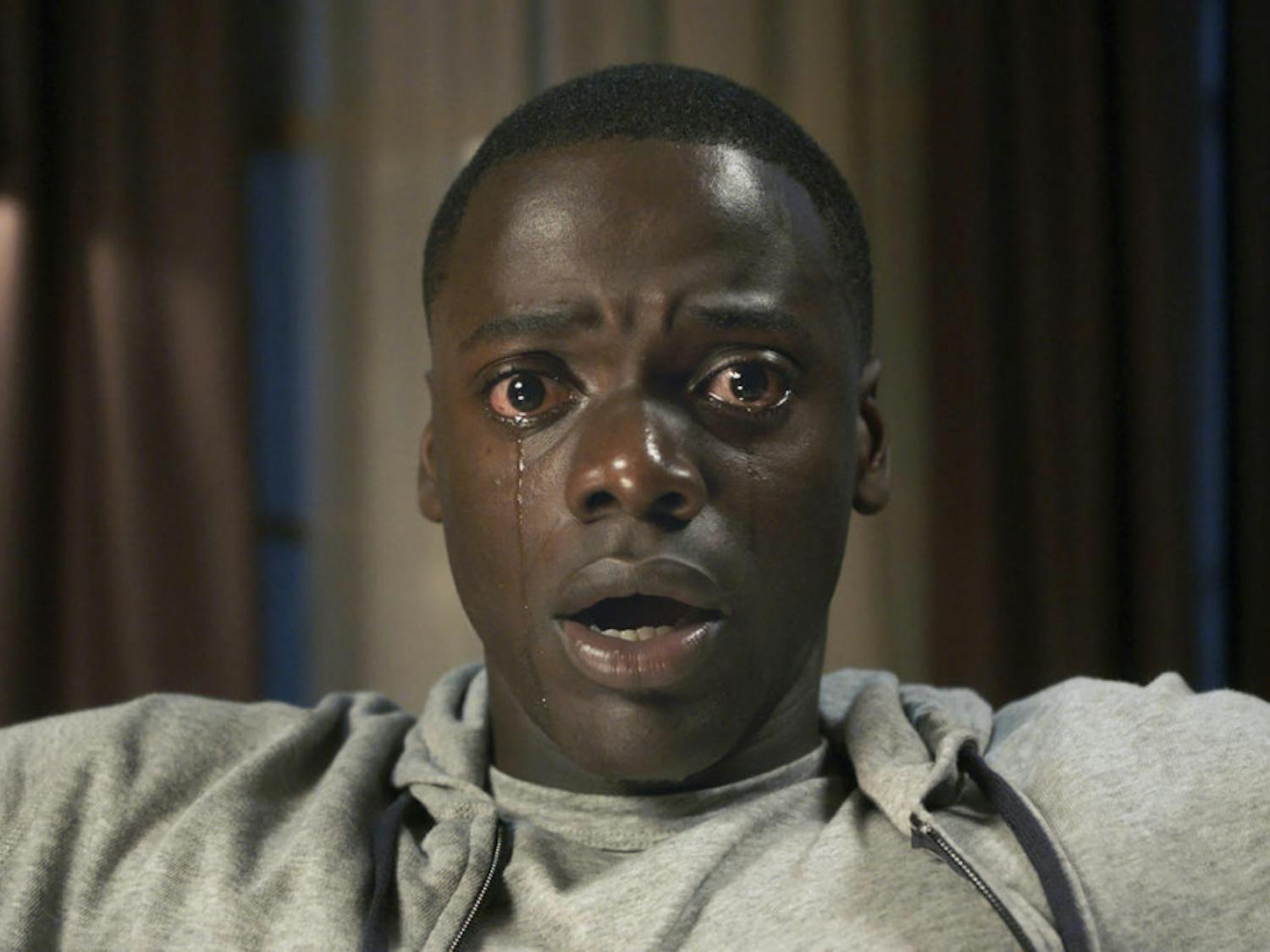This image released by Universal Pictures shows Daniel Kaluuya in a scene from, "Get Out." (Universal Pictures via AP)