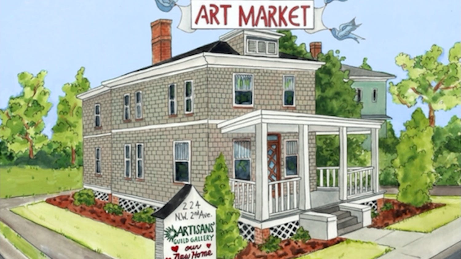 The Artisans' Guild Guide is holding its first outdoor art market at its new gallery location at&nbsp;224 NW Second Ave. in downtown Gainesville.&nbsp;