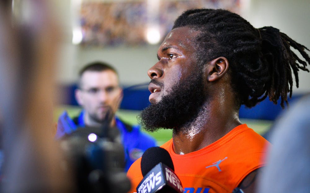 Florida edge rusher Jachai Polite spoke to reporters after his Pro Day on Wednesday. "I had to prove that I could come out here and compete 'cause it wasn't that good of a Combine for me, which we all know," he said.