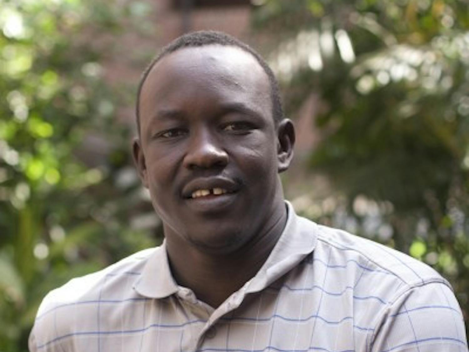 Jacob Atem poses inside Weimer Hall on Wednesday.