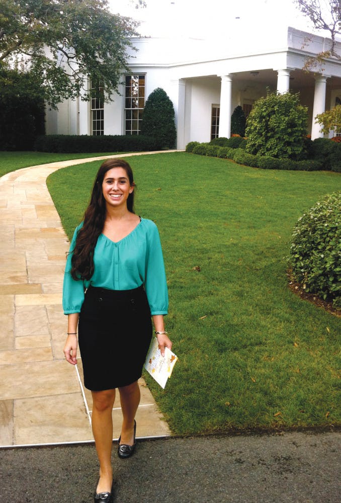 UF student Shelley Greenspan interned at the White House. She worked in the Department of Presidential Personnel on the National Security team.