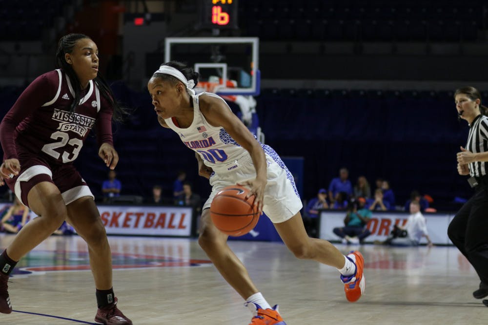 UF guard Delicia Washington scored seven points in Florida’s 90-42 loss to Mississippi State on Jan. 24.