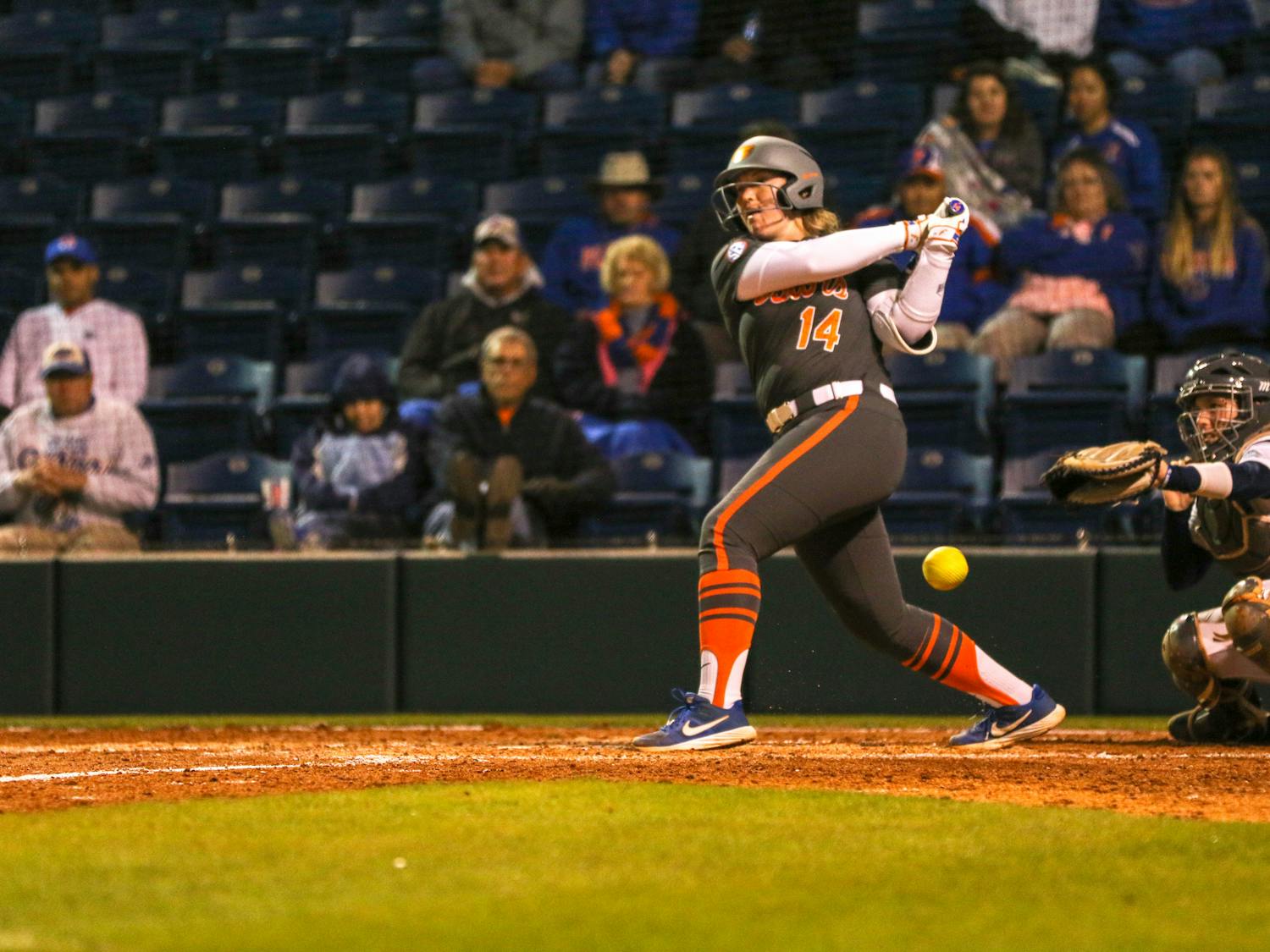 Gators catcher Jordan Roberts went 0 for 4 during Florida's 3-1 loss to Ole Miss on Sunday. 