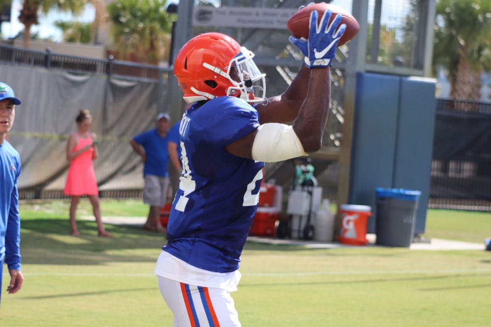 Gators running back Iverson Clement played against Charleston Southern in the season opener. He had one carry for five yards.