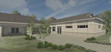 A rendering of the proposed new center