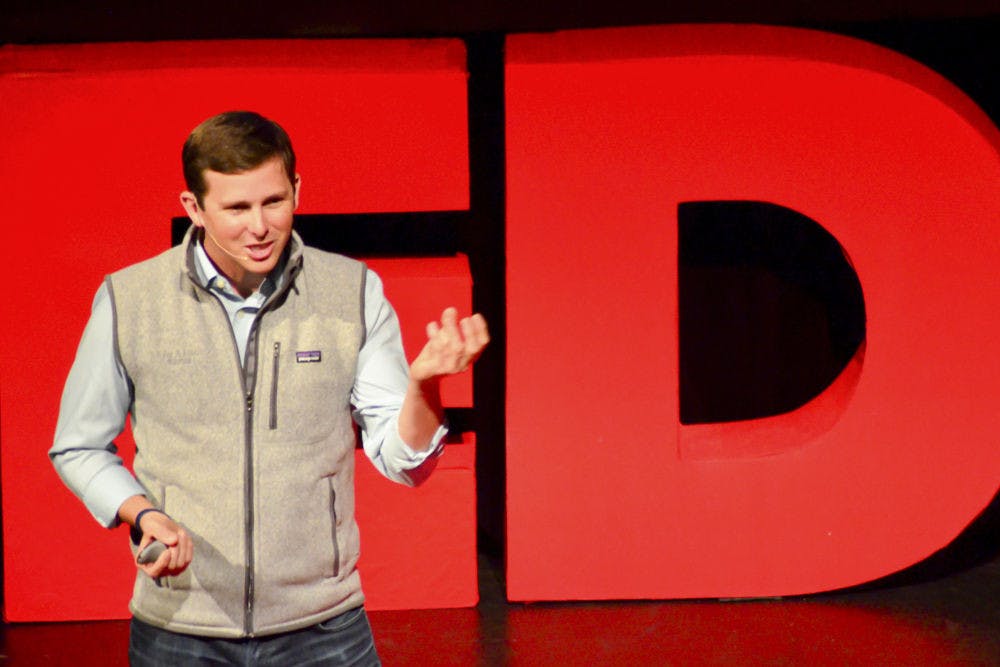 Mac Stone, a local conservation photographer, speaks about preserving the Everglades on the Philips Center for the Performing Arts stage during a TEDxUF conference. His talk, “Everglades: America’s Wetland,” will be featured on TED.com.