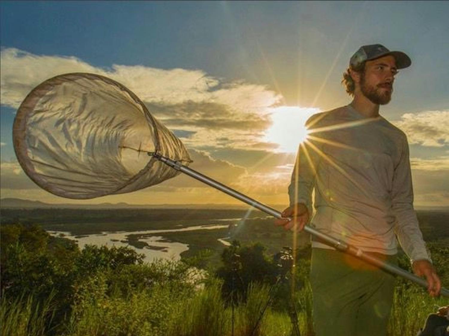 Harlan Gough, 28, used nets to catch rare species of butterflies in the savannas of Mozambique. The a fourth-year UF biology doctoral student, along with other UF researchers, will be featured on an episode of PBS' 'Nature' series.