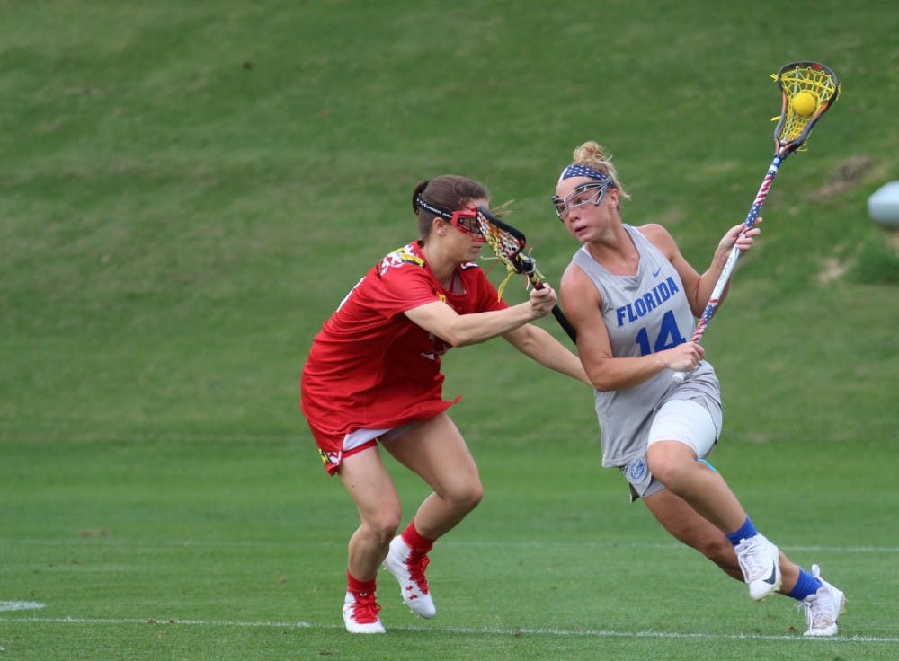 <p>Senior attacker Lindsey Ronbeck scored six goals against Brown on Tuesday.</p>