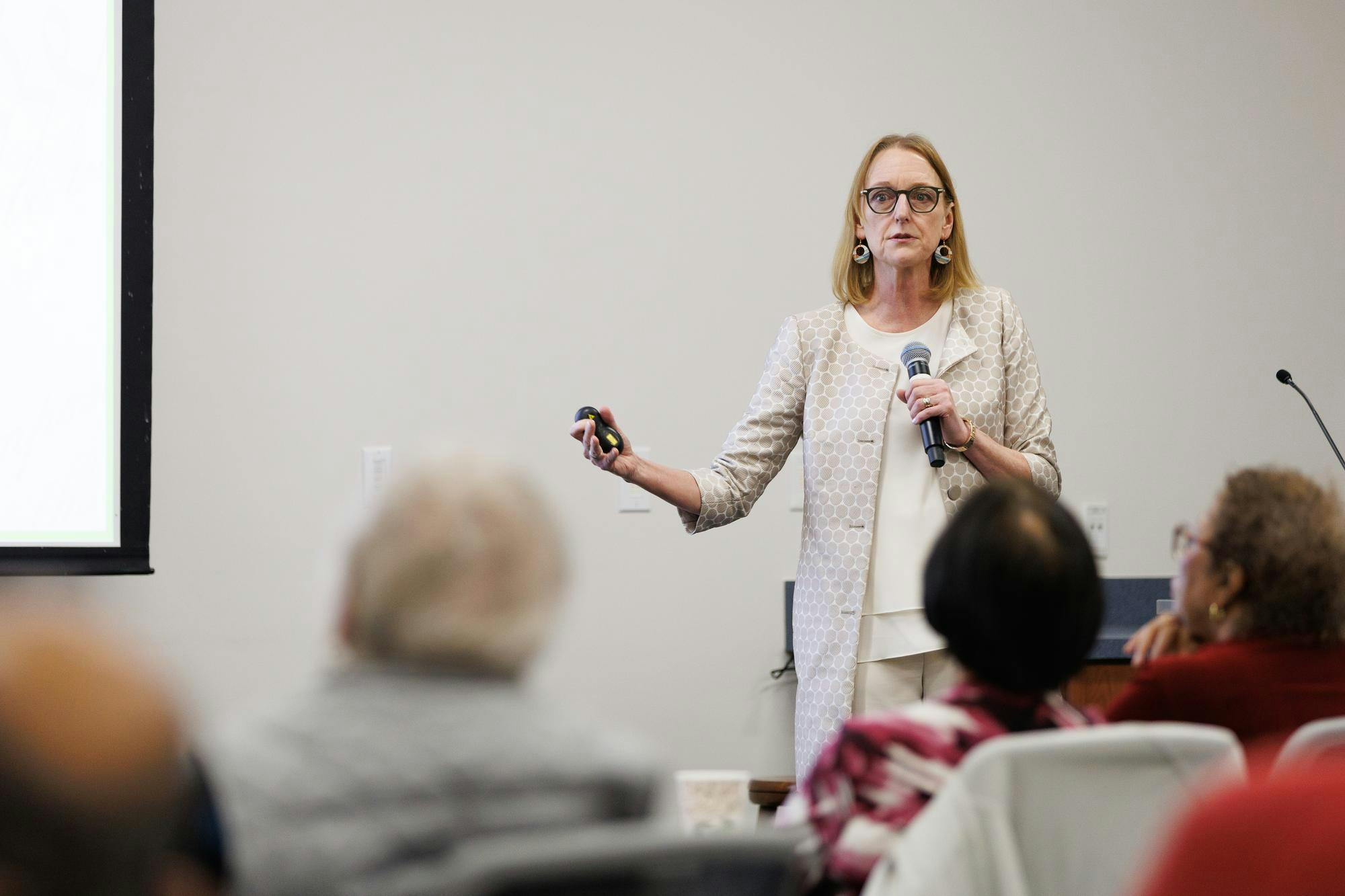 Professor Lyrissa Lidsky delivers a presentation at the Straughn Professional Development Center, Wednesday, Jan. 21, 2026.