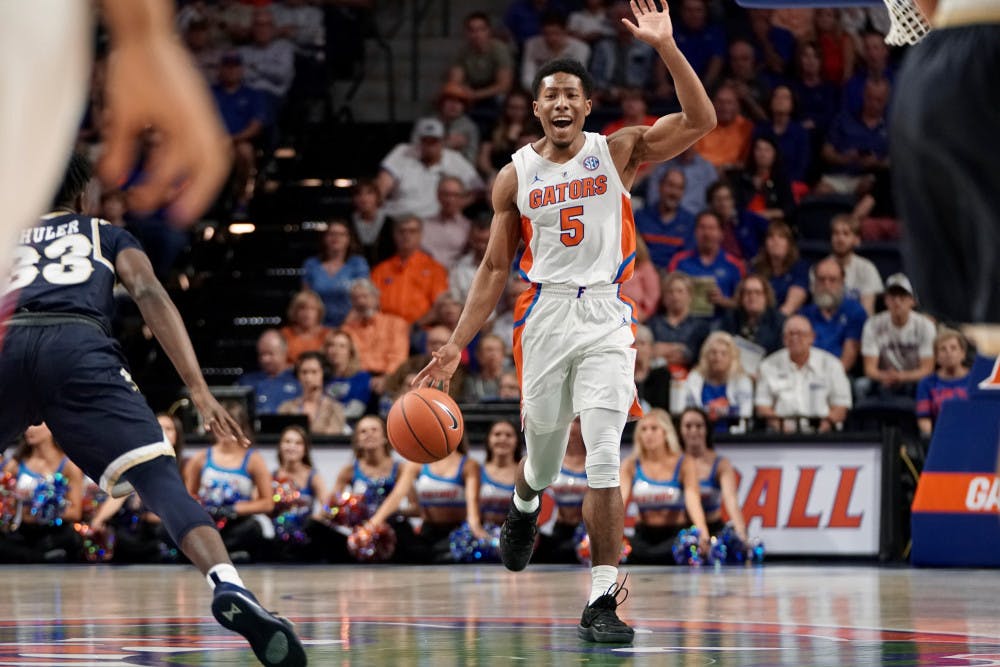 <p><span id="docs-internal-guid-57929bed-7fff-4abd-cc84-09699bc28f23"><span>Senior guard KeVaughn Allen went 6-of-11 from the field for 14 points on Friday against Charleston Southern. He went 0-for-4 in the season-opener against FSU.</span></span></p>