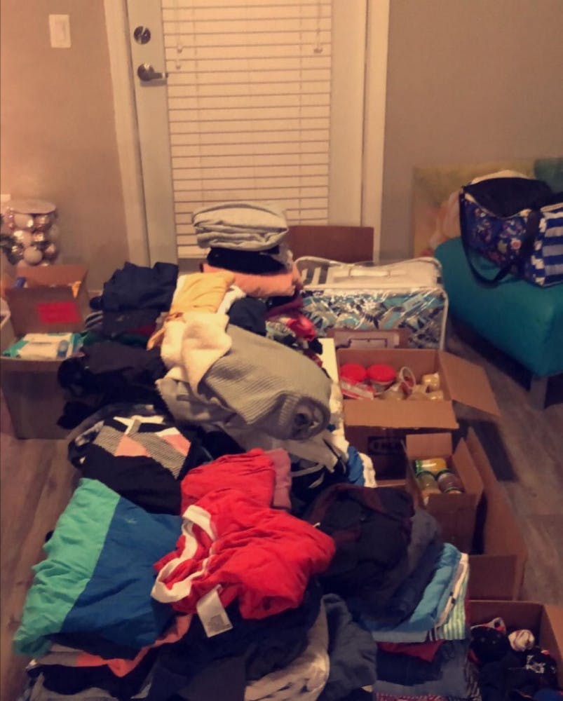 Picture of donated clothes