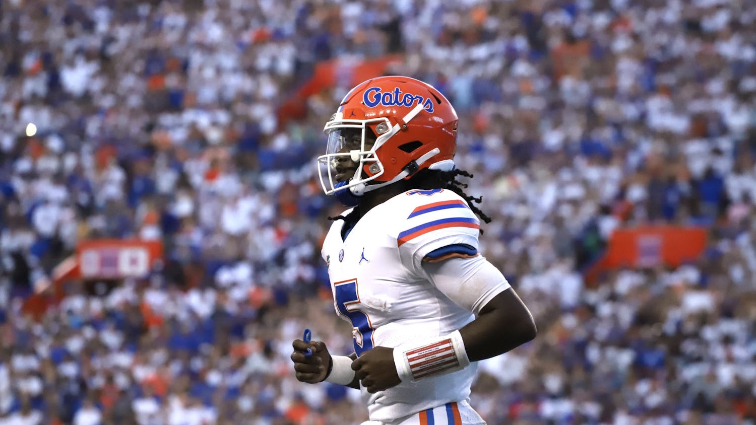 Florida's Emory Jones on the field during the Gators' season-opening 35-14 victory over Florida Atlantic on Sept. 4.