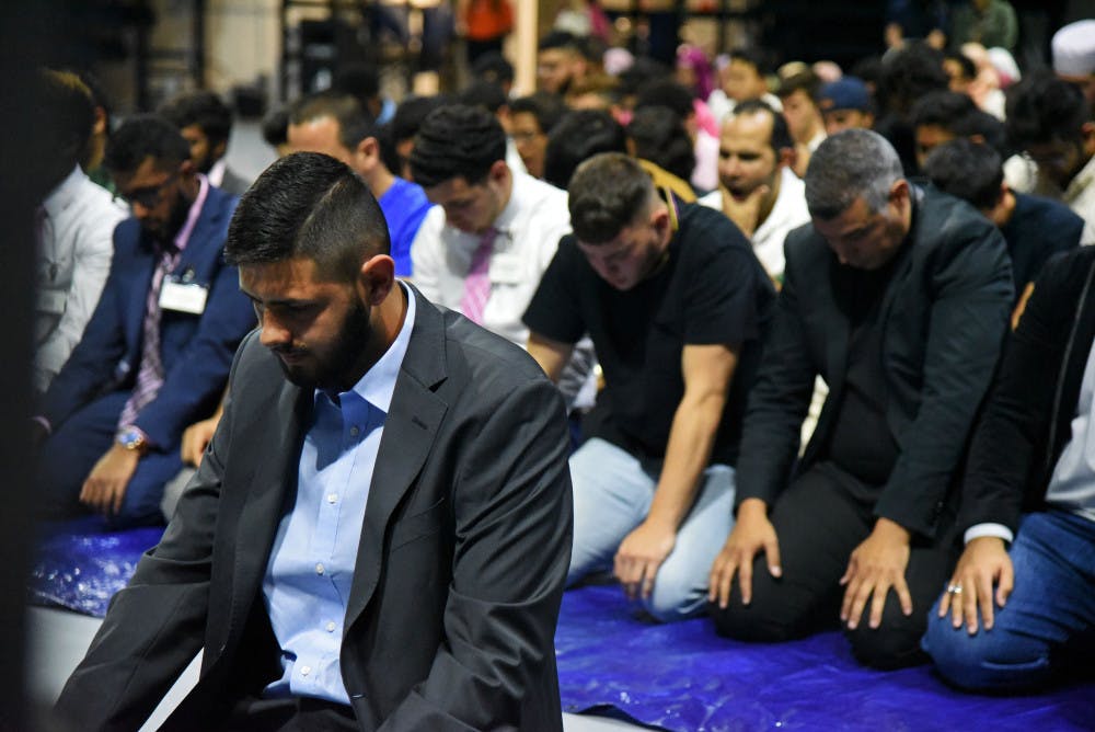 <p dir="ltr"><span>Eesaa Razzaq, an 18-year-old UF business administration freshman prays Thursday night at the Fast-A-Thon event at Stephen O’Connell Center.</span></p><p dir="ltr"><span>The event was hosted by Islam on Campus and designed to raise money for Gators for Refugee Medical Relief, a local charity dedicated to helping refugees locally and abroad, and NuDay Syria, a non-profit organization focused on bringing humanitarian aid to Syria.</span></p><p dir="ltr"><span> </span></p><p><span> </span></p>