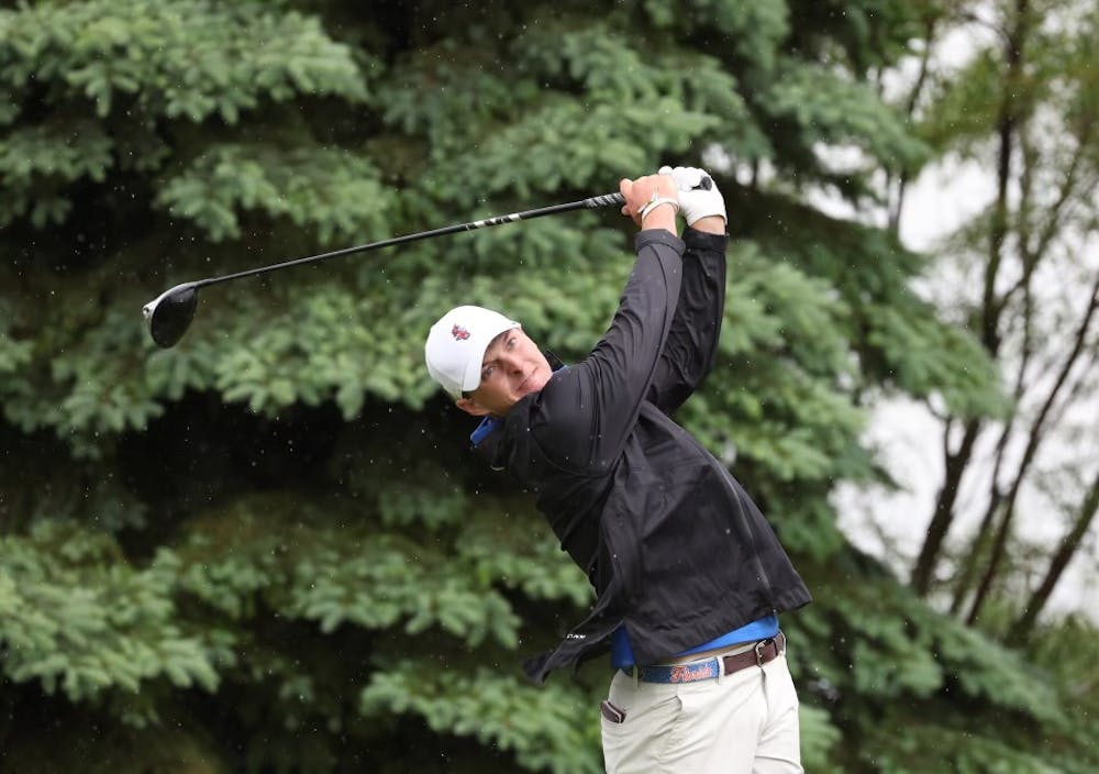 Florida sophomore Parker Bell stripes his tee shot on the third round of NCAA Regionals on Wednesday, May 15, 2024. 