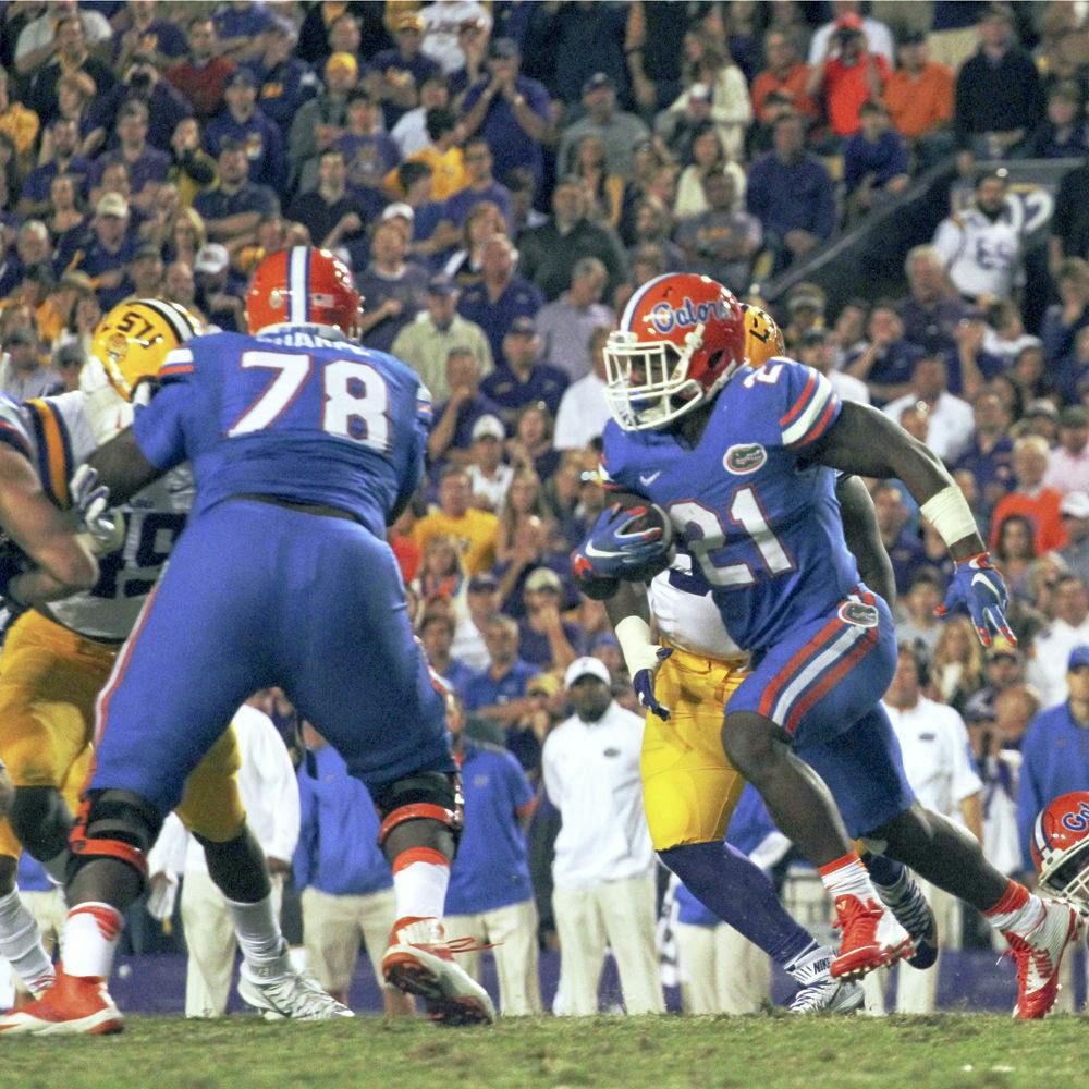 UF running back Kelvin Taylor carries the ball on Oct. 17, 2015, against LSU.