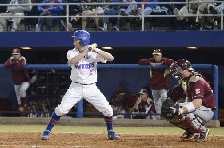 Casey Turgeon bats against Florida State during Florida’s 4-1 loss on Mar. 12, 2013, at McKethan Stadium. Turgeon and the Gators open their season at home on Friday against Maryland at 7 p.m.
