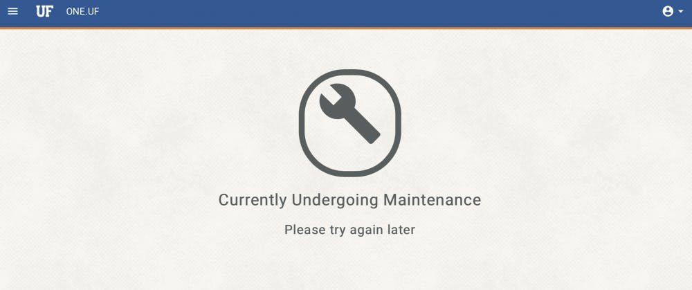 A screenshot of the ONE.UF page during the time of the glitch. 