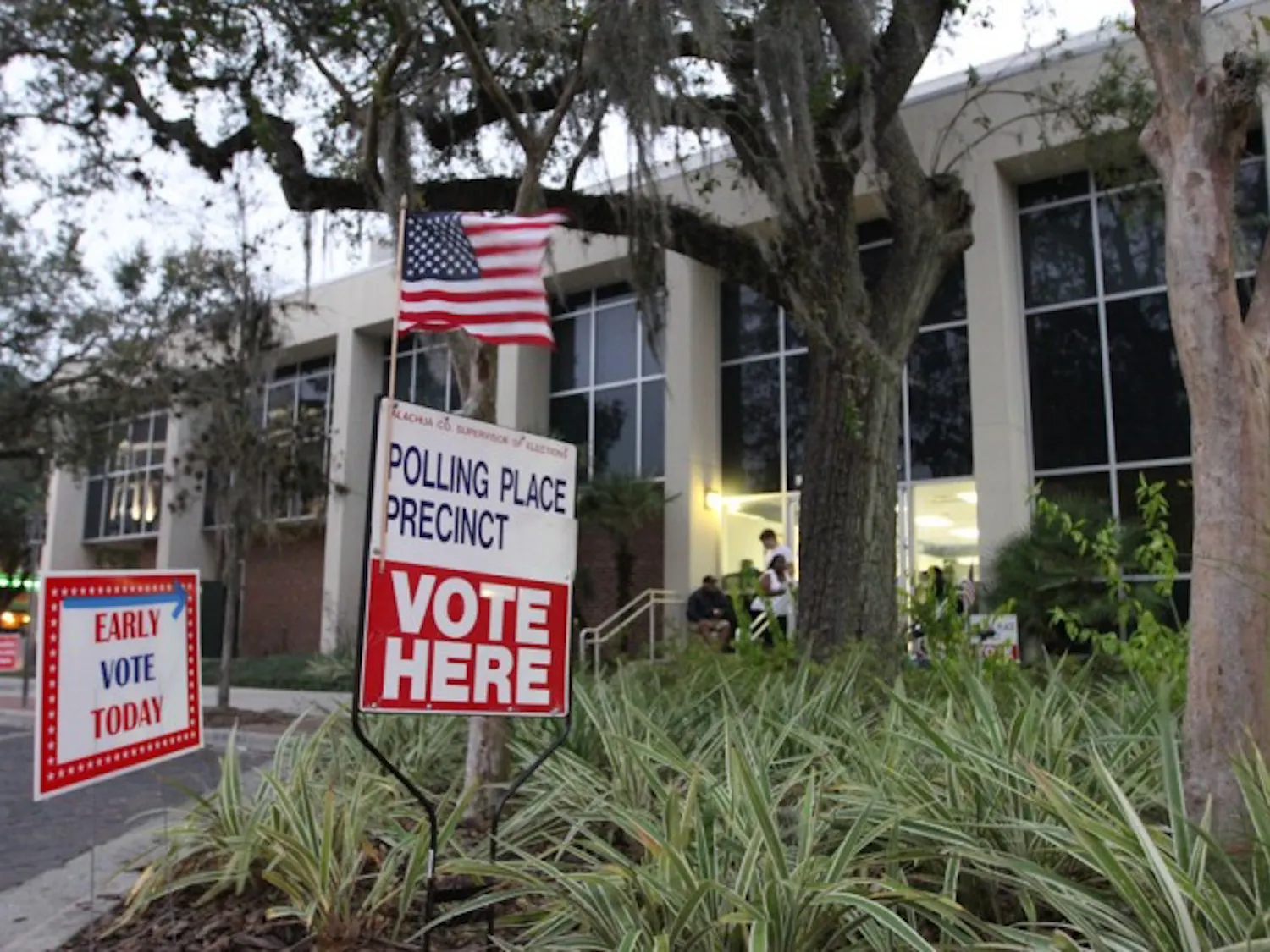 Early voting started Saturday in Alachua County. Registered voters can vote at three locations, including the Supervisor of Elections Office, Alachua County Administration Building Location, 12 SE 1st St.