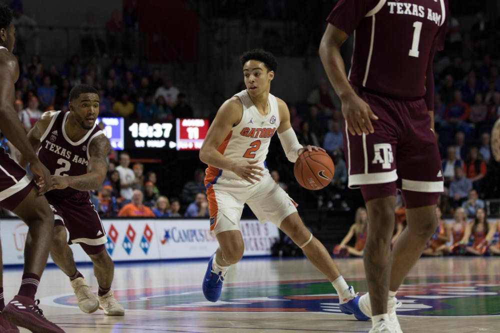 <p dir="ltr"><span>Florida guard Andrew Nembhard recorded 11 assists in Florida's 81-72 win over Texas A&amp;M on Jan. 22.</span></p>
<p><span>&nbsp;</span></p>