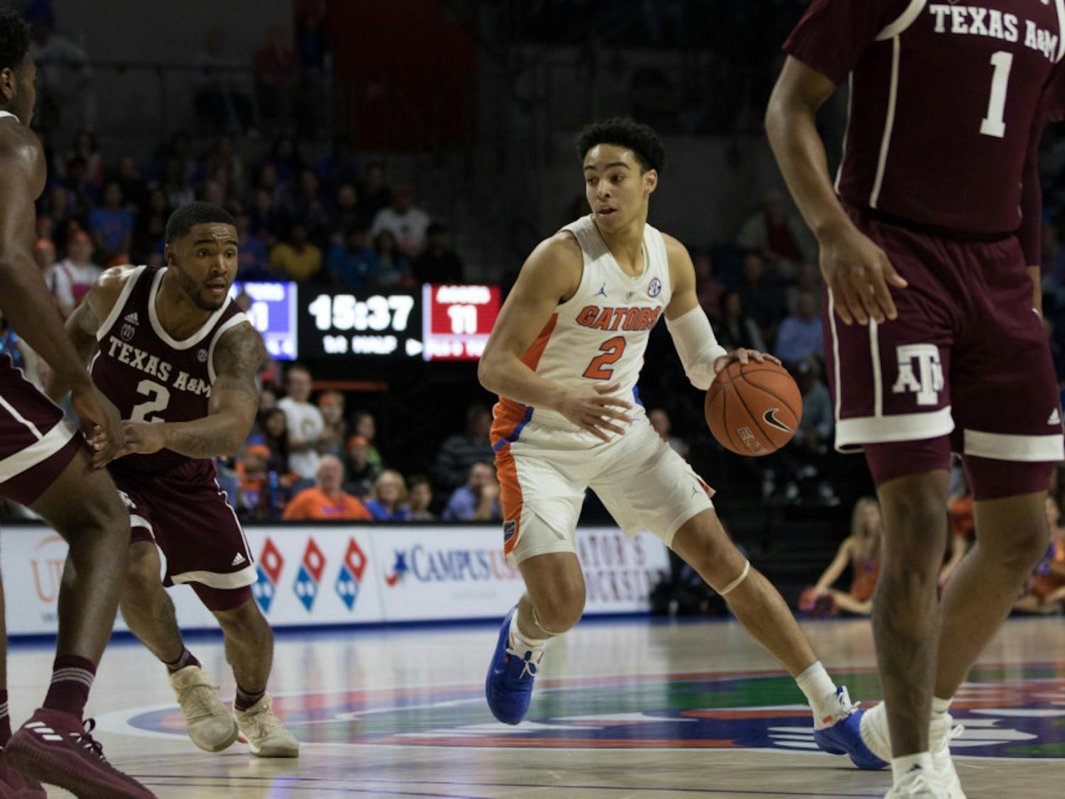 Florida guard Andrew Nembhard recorded 11 assists in Florida's 81-72 win over Texas A&amp;M on Jan. 22.
&nbsp;