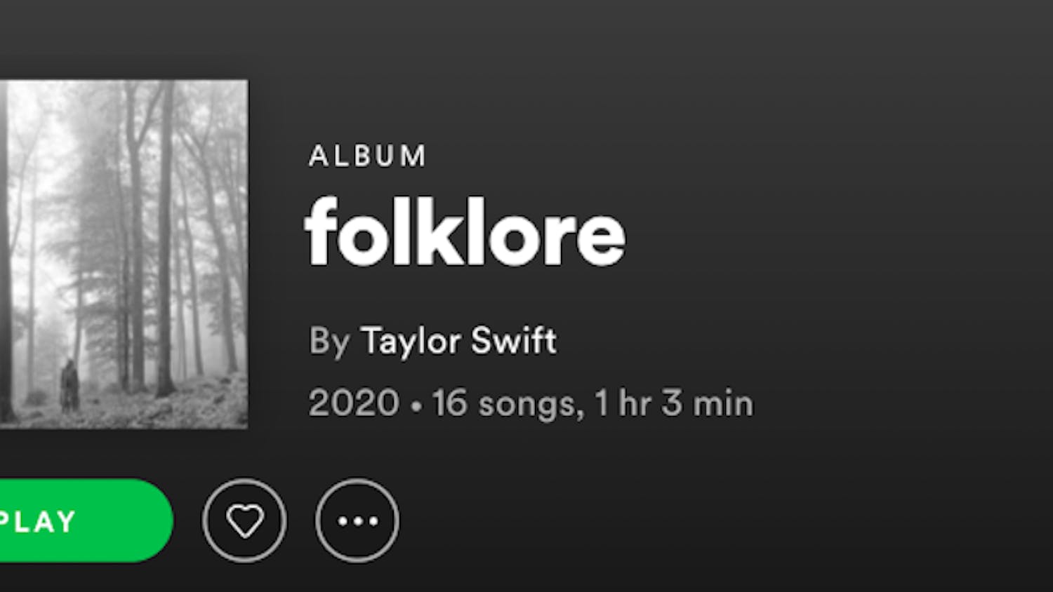 Taylor Swift released her newest album, "folklore," July 24.