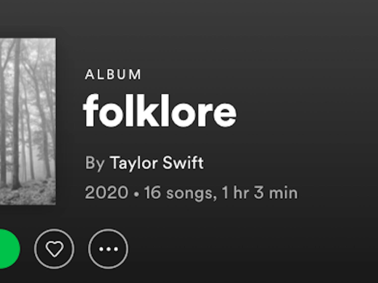 Taylor Swift released her newest album, "folklore," July 24.