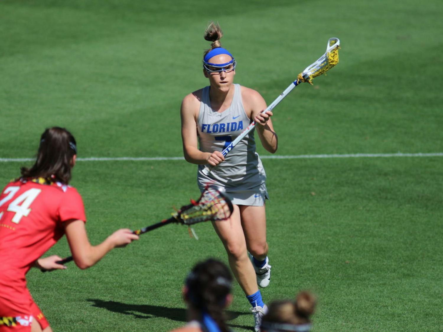 Senior Shayna Pirreca and her sister, Sydney, led UF to victory over Colorado in the second round of the NCAA Tournament on Sunday with a combined seven goals.