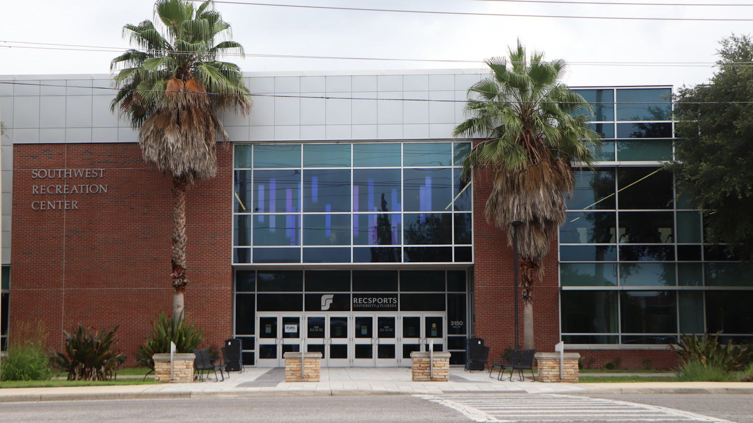 The front entrance of Southwest Recreation Center. 