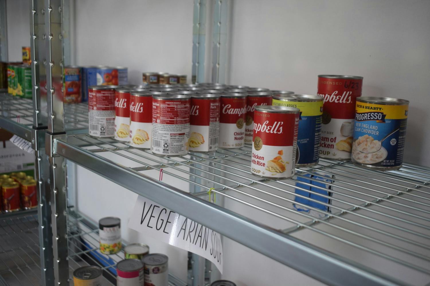 Soup sits on a shelf at the Santa Fe Food Pantry Friday, Sept. 2, 2022. 