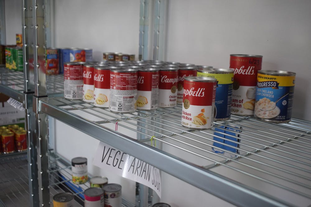 <p>Soup sits on a shelf at the Santa Fe Food Pantry Friday, Sept. 2, 2022. </p>