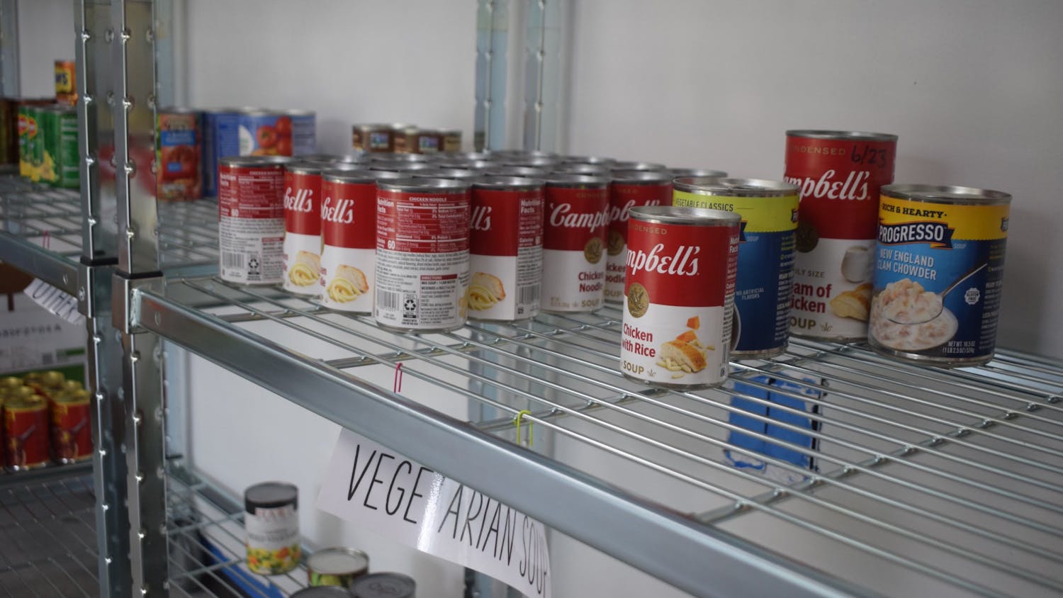 Soup sits on a shelf at the Santa Fe Food Pantry Friday, Sept. 2, 2022.