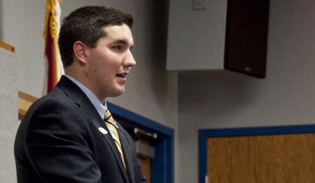 Then Student Body President Ben Meyers announced that he would be resigning from his position for personal reasons in October 2011.