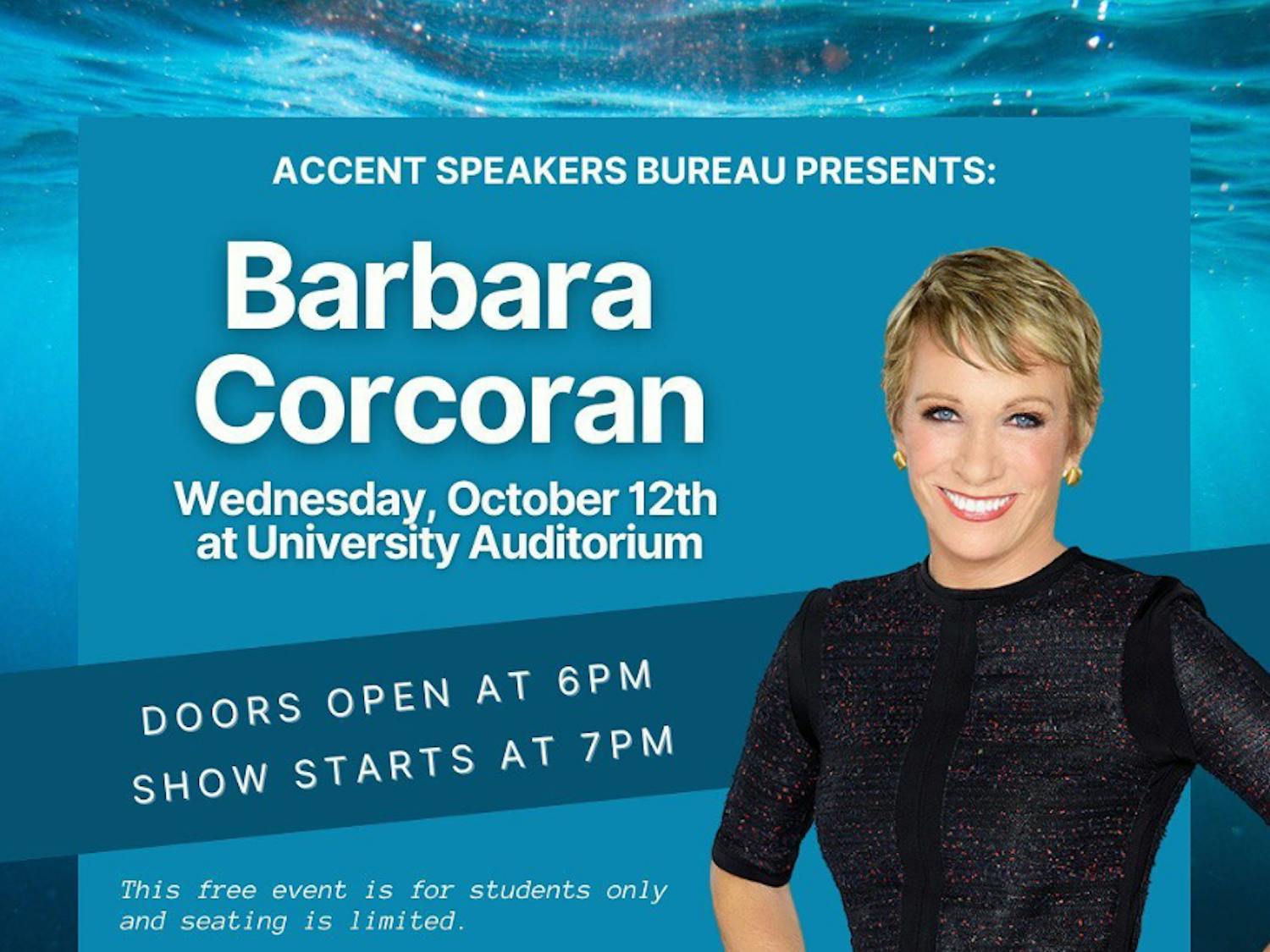 Screenshot of the event poster on the Accent Speakers Bureau's Facebook page. 