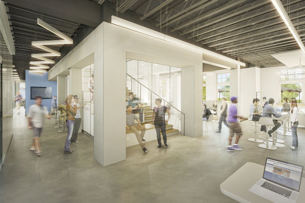 This is a rendering of what Newell Hall is expected to look like in Spring 2016.