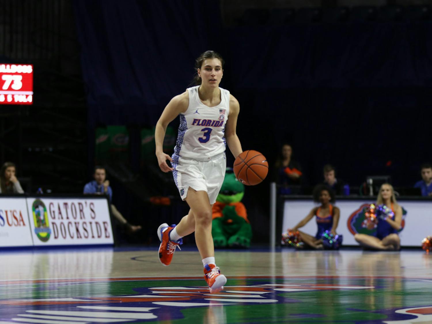 Guard Funda Nakkasoglu was honored on Senior Night and scored 14 points in the Gators 69-57 loss to Georgia.