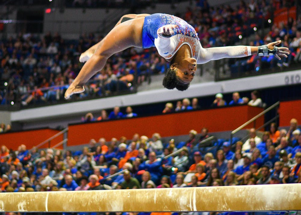 Florida senior Alicia Boren led the way for the Gators during their season-opening win against Missouri, winning the all-around with a score of 39.575. 