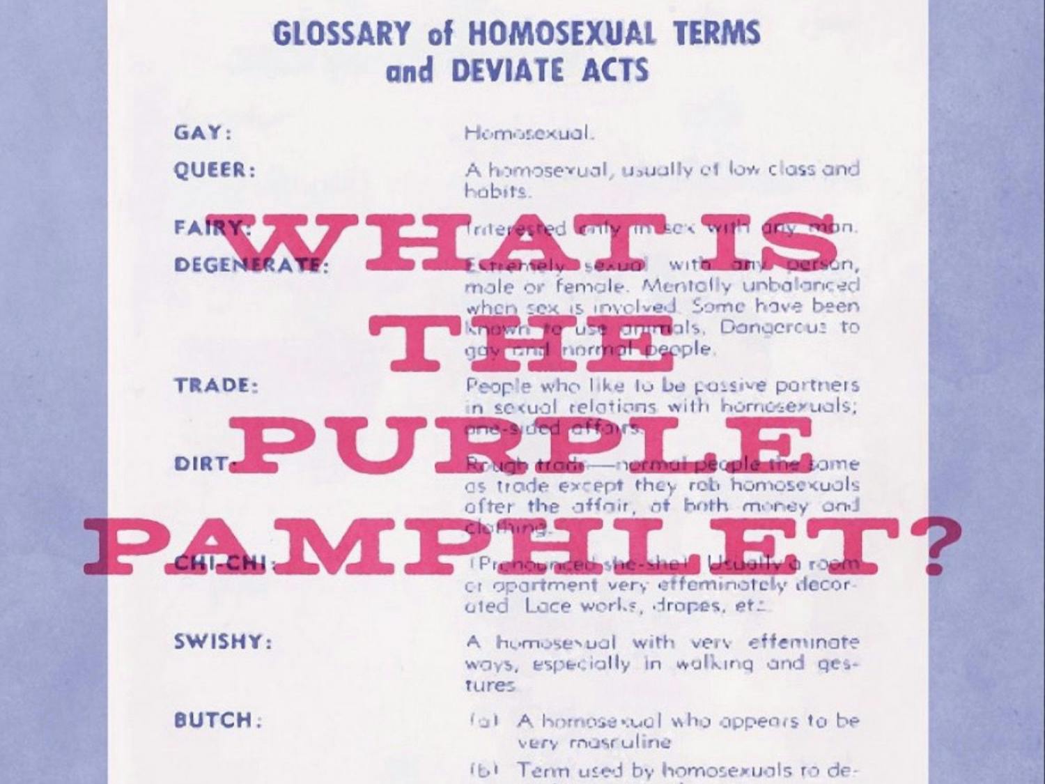 Purple Pamflet is an Instagram account used to spread awareness on UF’s past.
&nbsp;